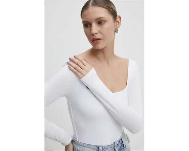 Answear Lab body femei, culoarea alb