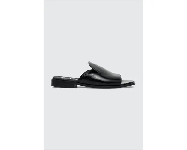 Answear Lab slapi de piele femei, culoarea negru