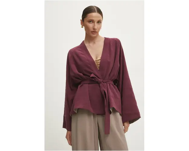 Answear Lab culoarea bej, oversize, neted