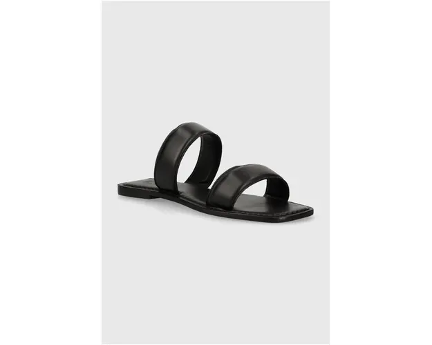 Answear Lab slapi de piele femei, culoarea negru