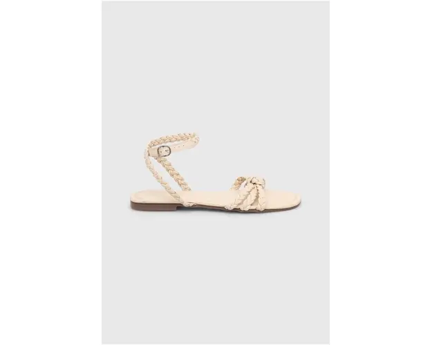 Answear Lab sandale de piele femei, culoarea bej