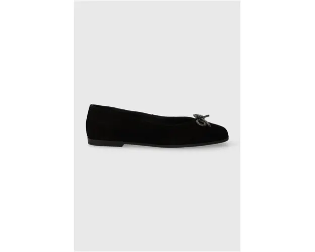 Answear Lab balerini din piele intoarsa culoarea negru