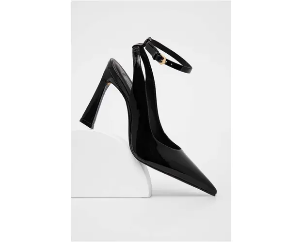 Answear Lab stilettos de piele culoarea negru