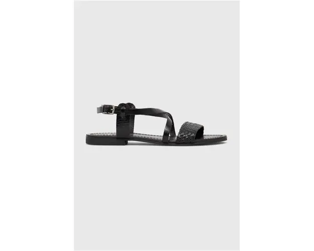 Answear Lab sandale de piele femei, culoarea negru