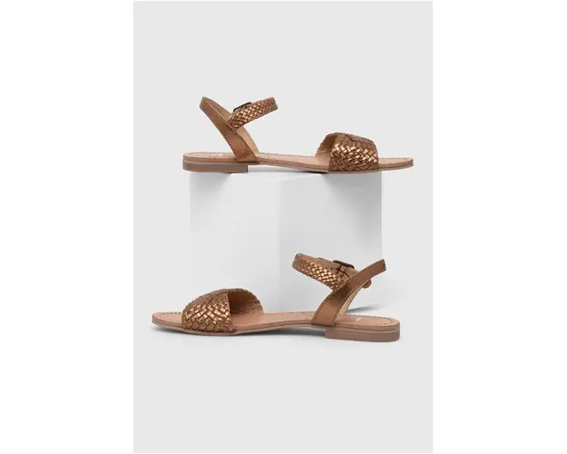 Answear Lab sandale de piele femei, culoarea maro