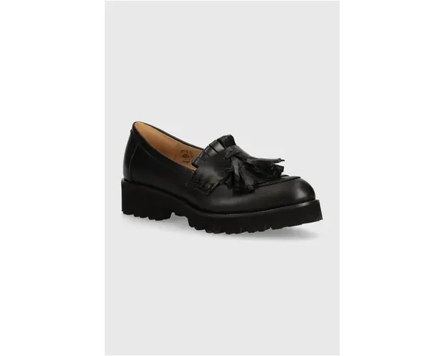 Answear Lab mocasini de piele femei, culoarea negru, cu platforma