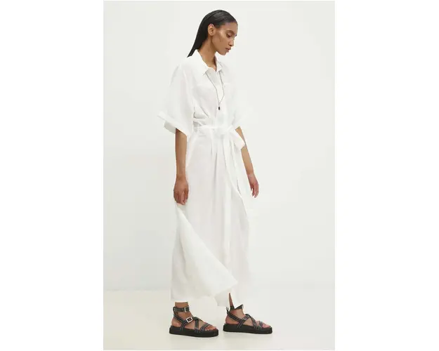 Answear Lab rochie culoarea alb, maxi, evazati