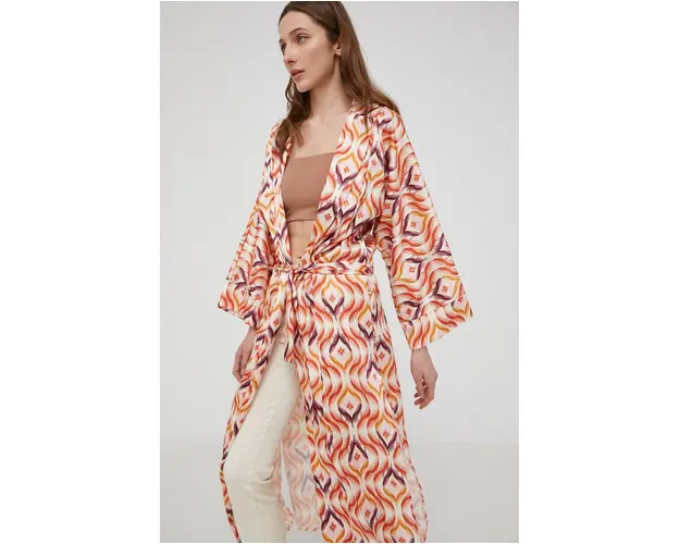 Answear Lab kimono culoarea portocaliu, oversize, modelator