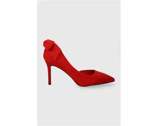 Answear Lab pantofi cu toc culoarea rosu