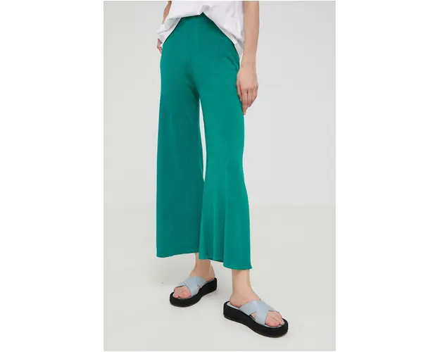 Answear Lab femei, culoarea verde, lat, high waist
