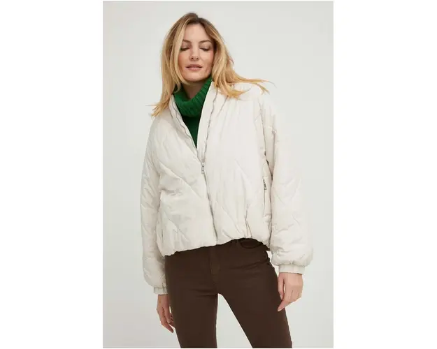 Answear Lab geaca femei, culoarea bej, de tranzitie, oversize