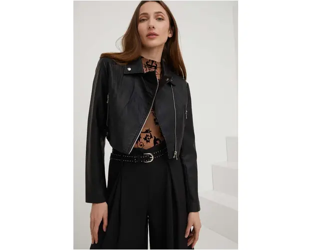 Answear Lab geaca ramones femei, culoarea negru, de tranzitie