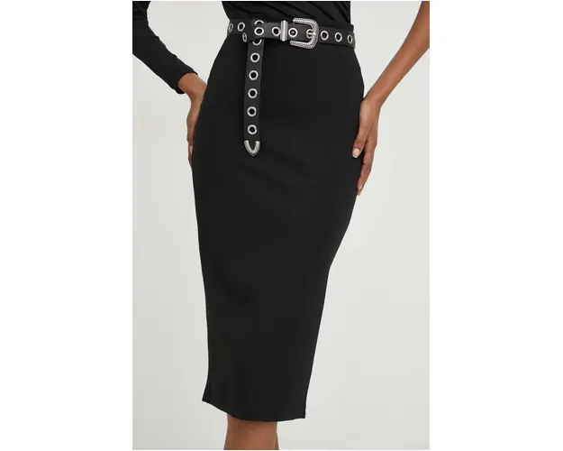 Answear Lab fusta culoarea negru, midi, creion
