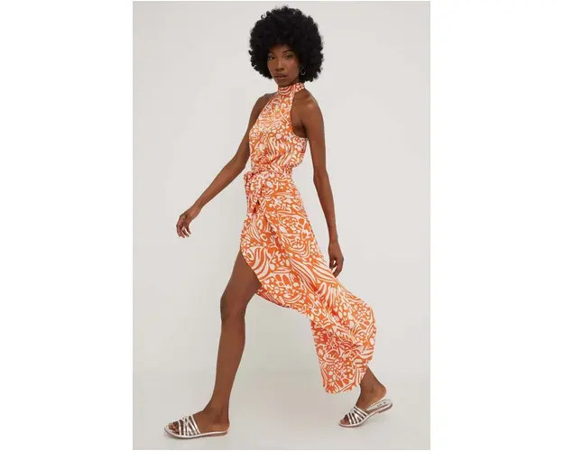Answear Lab rochie culoarea portocaliu, mini, evazati
