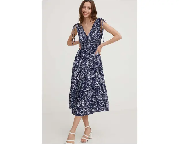 Answear Lab rochie culoarea albastru marin, mini, evazati
