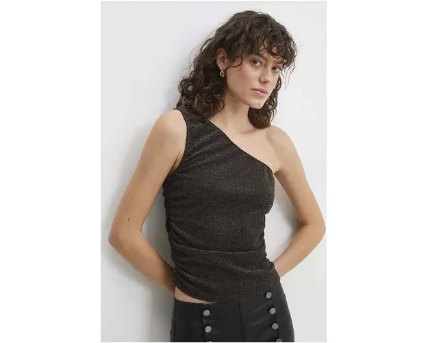 Answear Lab bluza femei, culoarea auriu