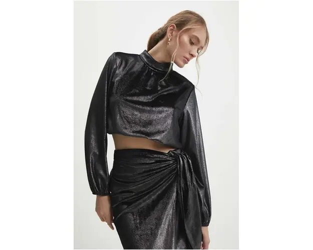 Answear Lab bluza femei, culoarea negru, neted