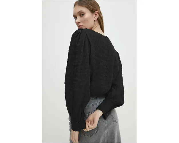 Answear Lab bluza femei, culoarea negru, neted
