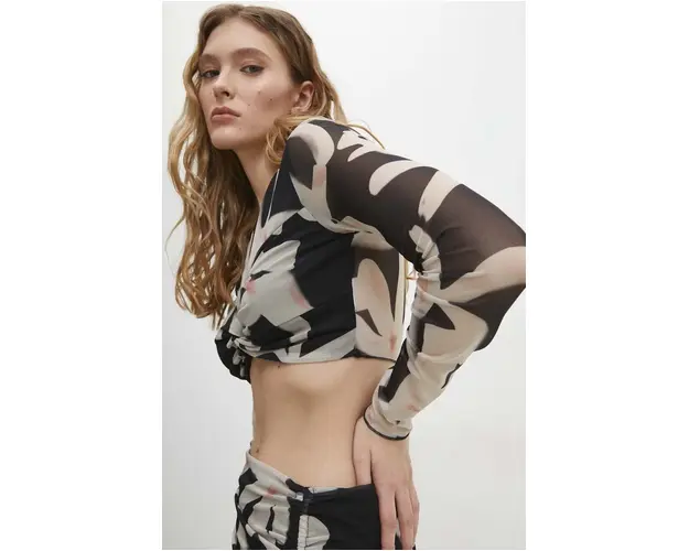 Answear Lab bluza femei, culoarea negru, modelator