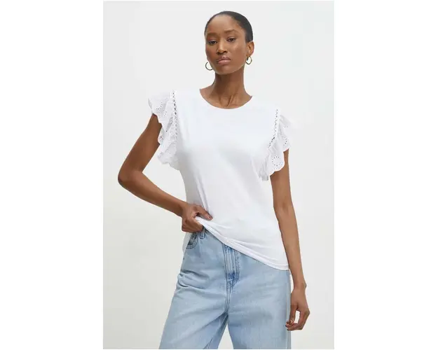 Answear Lab bluza femei, culoarea alb, neted