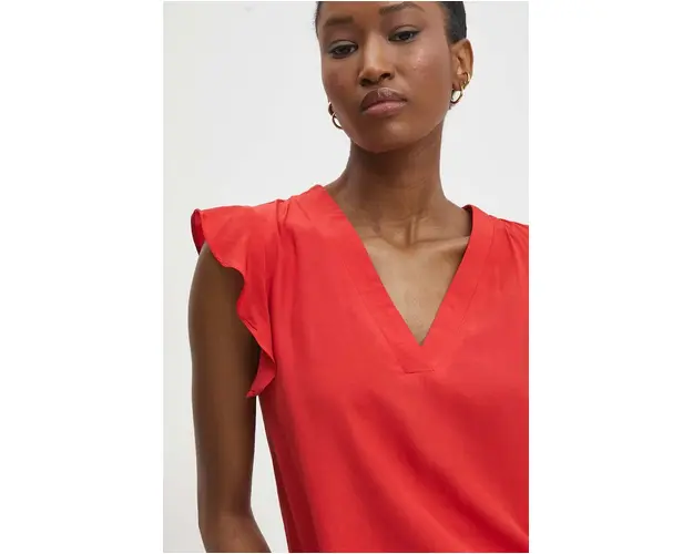 Answear Lab bluza femei, culoarea rosu, neted