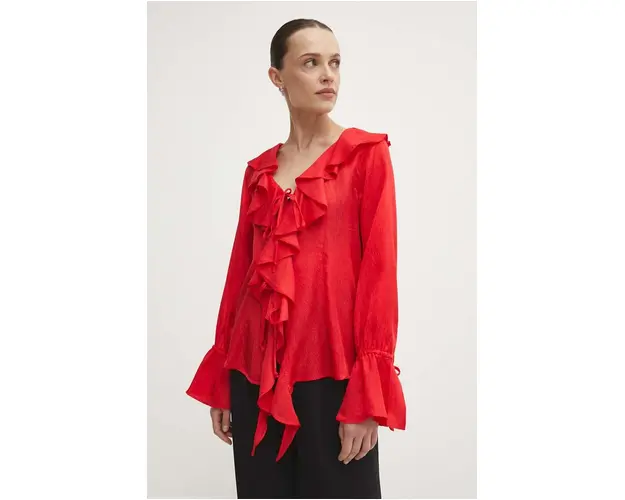 Answear Lab bluza femei, culoarea rosu, neted