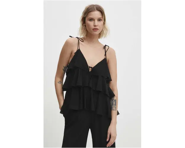 Answear Lab bluza femei, culoarea negru, neted