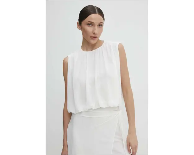 Answear Lab bluza femei, culoarea alb, neted