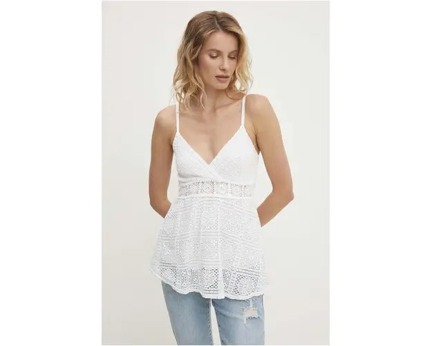 Answear Lab bluza femei, culoarea alb, neted
