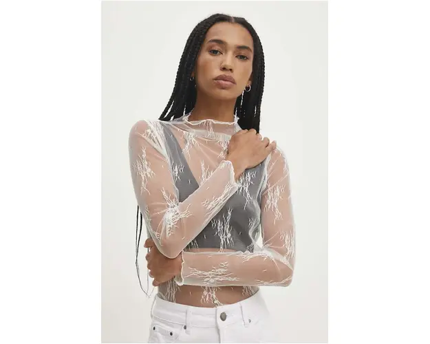 Answear Lab bluza femei, culoarea alb, neted
