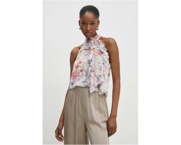 Answear Lab bluza femei, culoarea alb, modelator