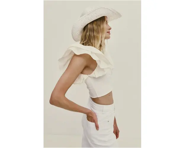 Answear Lab top culoarea alb, neted
