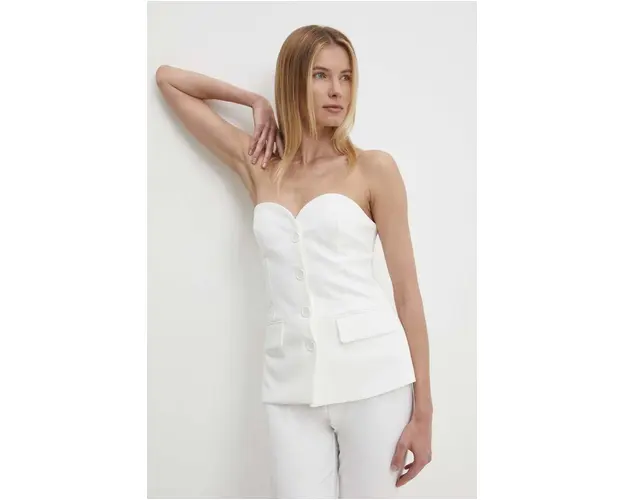 Answear Lab top culoarea alb, neted