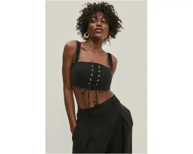 Answear Lab top de in culoarea negru, neted