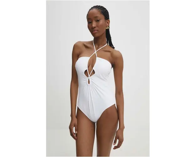 Answear Lab costum de baie dintr-o bucata culoarea alb, cupa usor rigidizata