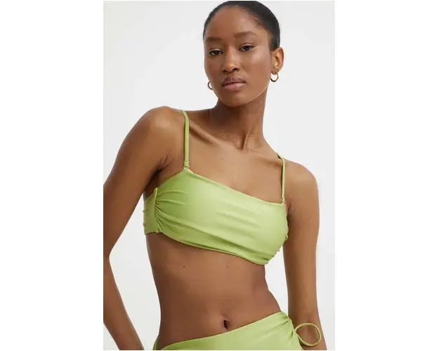 Answear Lab sutien de baie culoarea verde, cupa usor rigidizata