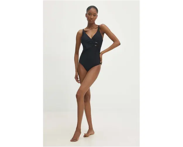 Answear Lab costum de baie dintr-o bucata culoarea negru, cupa usor rigidizata