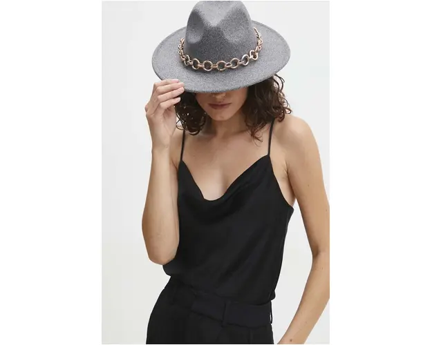 Answear Lab palarie culoarea gri