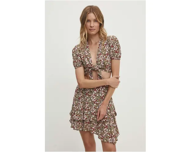 Answear Lab compleu femei, culoarea rosu