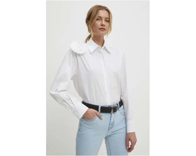 Answear Lab camasa femei, culoarea alb, cu guler clasic, relaxed