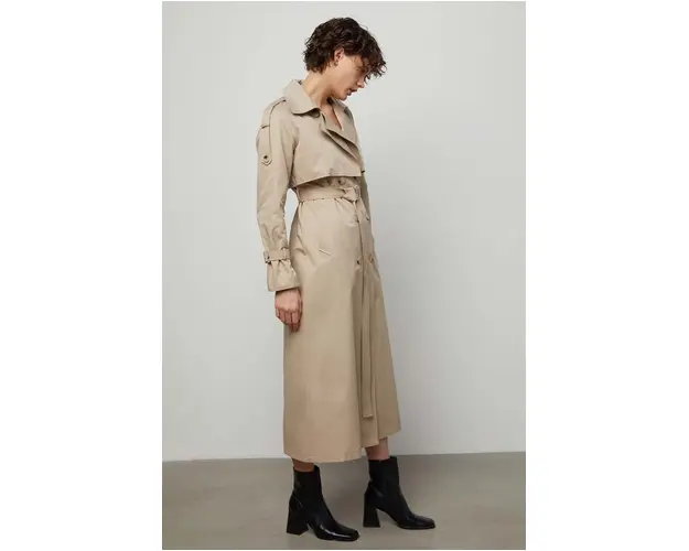 Answear Lab trenci femei, culoarea bej, de tranzitie