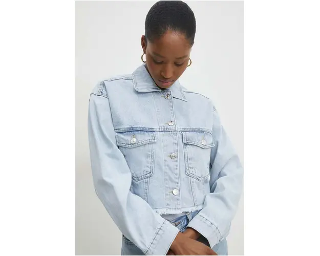 Answear Lab geaca jeans femei, de tranzitie, oversize