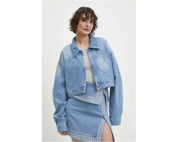 Answear Lab geaca jeans femei, de tranzitie, oversize