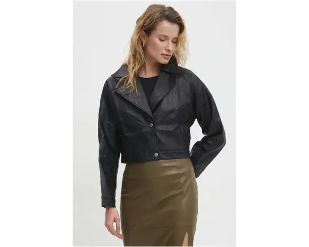 Answear Lab geaca ramones femei, culoarea negru, de tranzitie