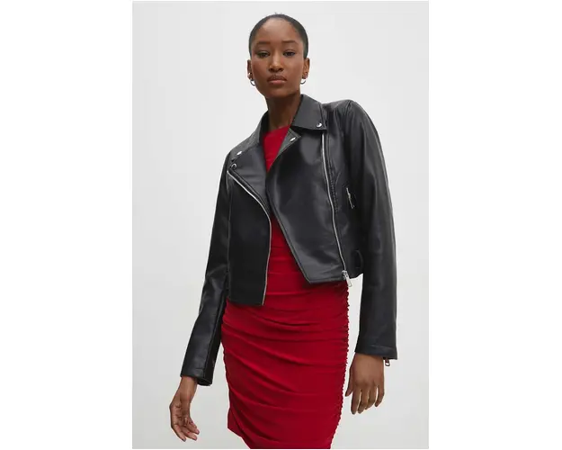 Answear Lab geaca ramones femei, culoarea negru, de tranzitie