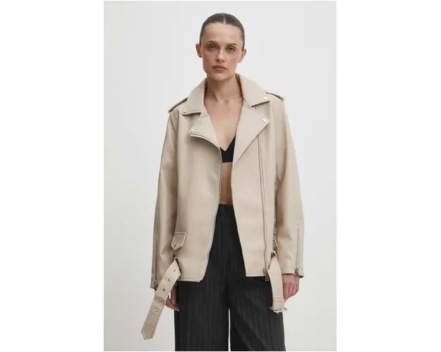 Answear Lab geaca femei, culoarea bej, de tranzitie