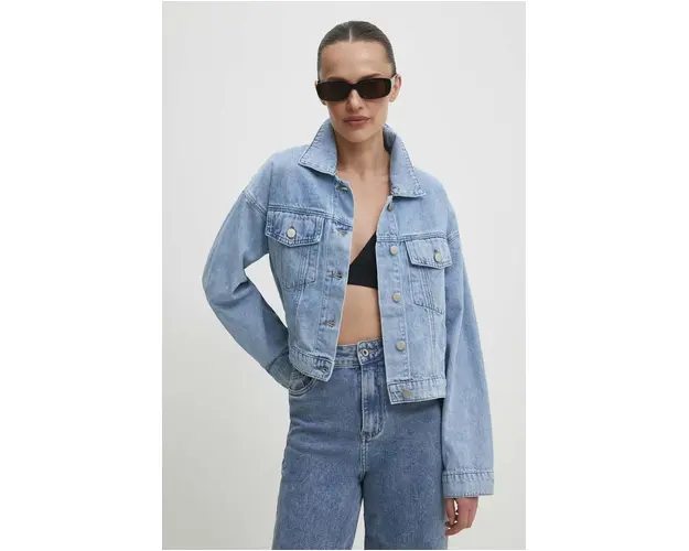Answear Lab geaca jeans femei, de tranzitie, oversize