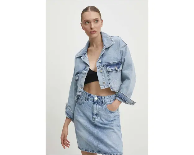 Answear Lab geaca jeans femei, de tranzitie, oversize