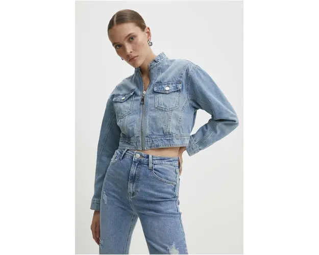 Answear Lab geaca jeans femei, de tranzitie, oversize