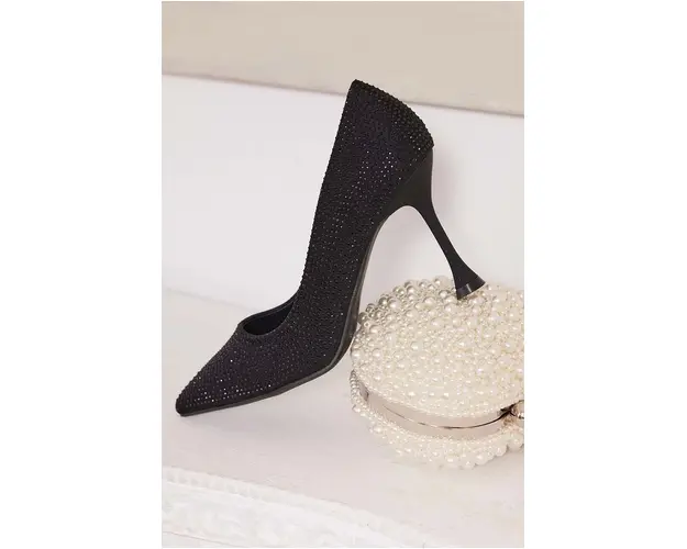 Answear Lab pantofi cu toc culoarea negru